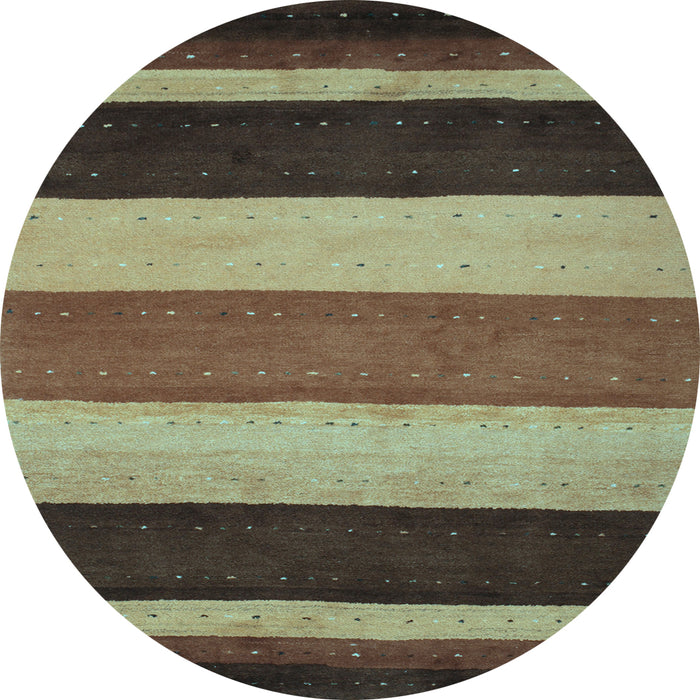 Round Machine Washable Abstract Light Blue Contemporary Rug, wshcon530lblu