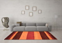 Machine Washable Abstract Orange Contemporary Rug, wshcon530org