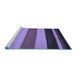 Sideview of Machine Washable Abstract Blue Contemporary Rug, wshcon530blu