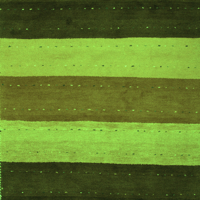 Serging Thickness of Machine Washable Abstract Green Contemporary Area Rugs, wshcon530grn