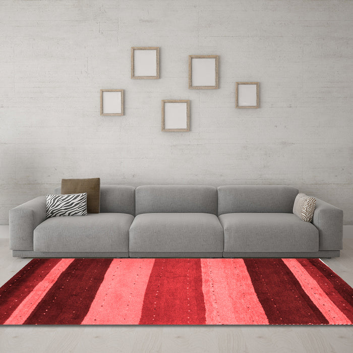 Contemporary Red Washable Rugs