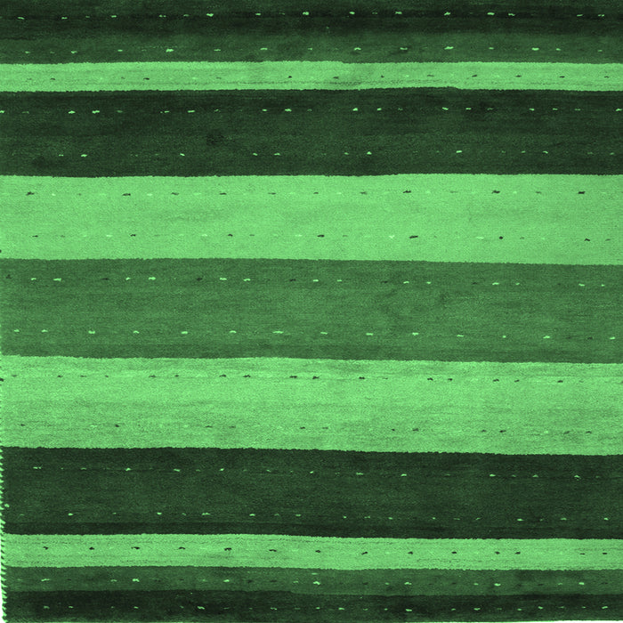 Square Abstract Emerald Green Contemporary Rug, con530emgrn