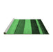 Sideview of Machine Washable Abstract Emerald Green Contemporary Area Rugs, wshcon530emgrn