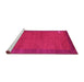 Sideview of Machine Washable Abstract Pink Contemporary Rug, wshcon531pnk