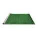 Sideview of Machine Washable Abstract Emerald Green Contemporary Area Rugs, wshcon531emgrn