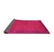 Sideview of Abstract Pink Contemporary Rug, con531pnk