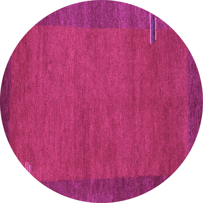 Round Abstract Purple Contemporary Rug, con531pur