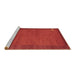 Sideview of Machine Washable Abstract Brown Contemporary Rug, wshcon531brn