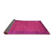 Sideview of Abstract Purple Contemporary Rug, con531pur