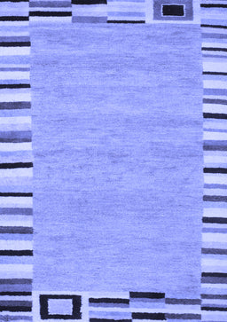 Abstract Blue Contemporary Rug, con532blu