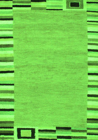 Abstract Green Contemporary Rug, con532grn