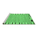 Sideview of Machine Washable Abstract Emerald Green Contemporary Area Rugs, wshcon532emgrn