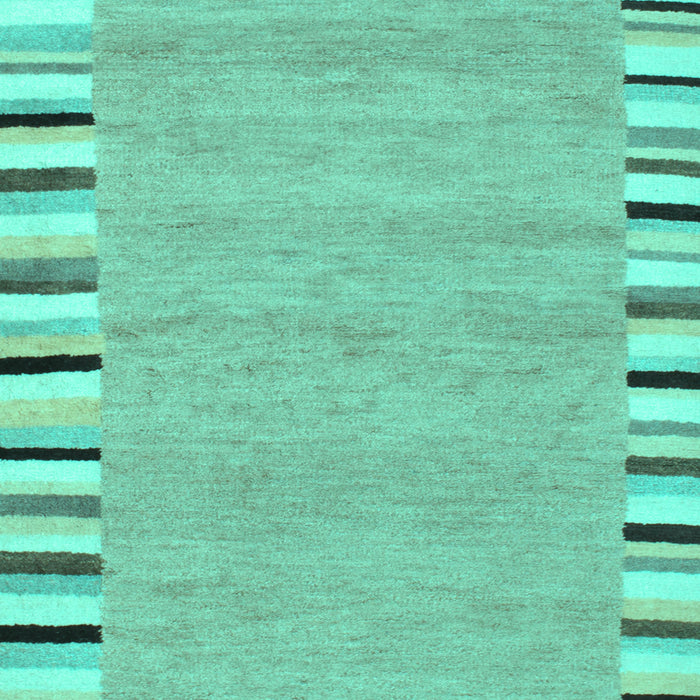 Machine Washable Abstract Turquoise Contemporary Area Rugs, wshcon532turq