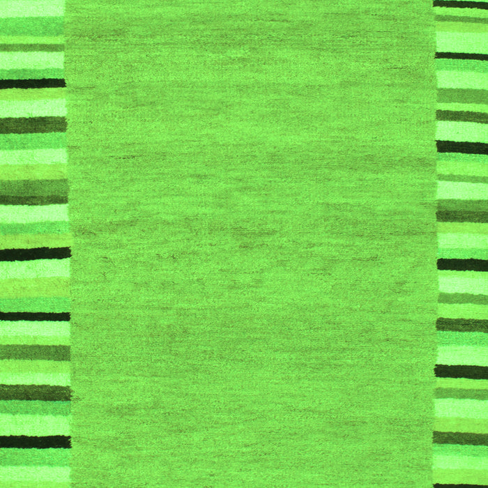 Serging Thickness of Machine Washable Abstract Green Contemporary Area Rugs, wshcon532grn