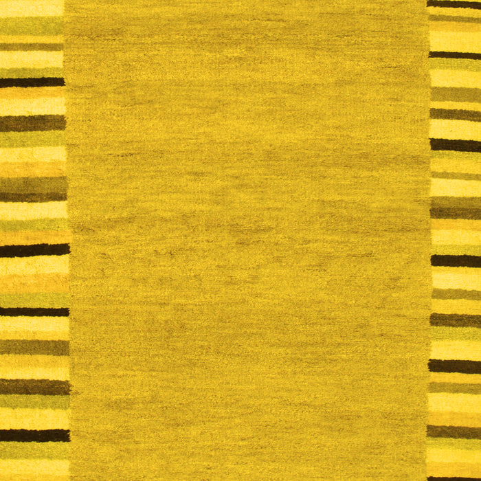 Machine Washable Abstract Yellow Contemporary Rug, wshcon532yw
