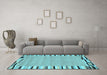 Machine Washable Abstract Light Blue Contemporary Rug in a Living Room, wshcon532lblu