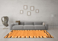 Machine Washable Abstract Orange Contemporary Rug, wshcon532org
