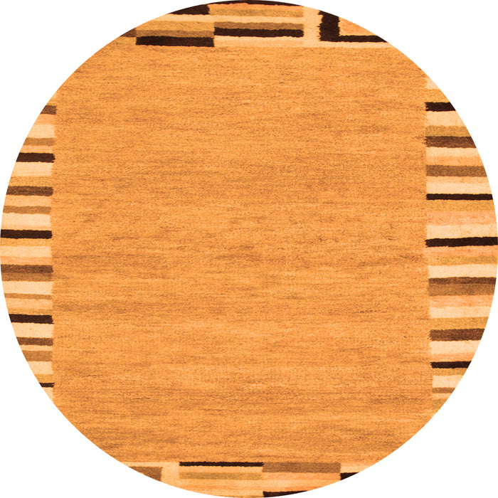 Square Abstract Orange Contemporary Rug, con532org