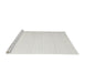 Serging Thickness of Machine Washable Contemporary Dark White Beige Rug, wshcon533