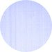 Round Solid Blue Modern Rug, con533blu