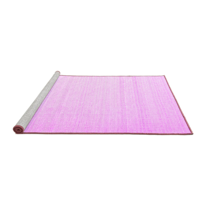 Sideview of Machine Washable Solid Pink Modern Rug, wshcon533pnk