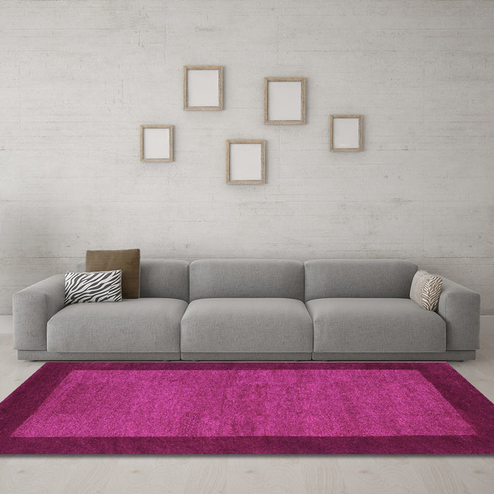 Machine Washable Abstract Purple Contemporary Area Rugs in a Living Room, wshcon534pur