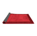 Abstract Red Contemporary Area Rugs