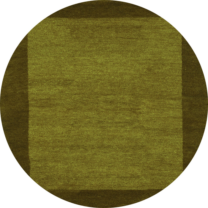 Square Abstract Green Contemporary Rug, con534grn