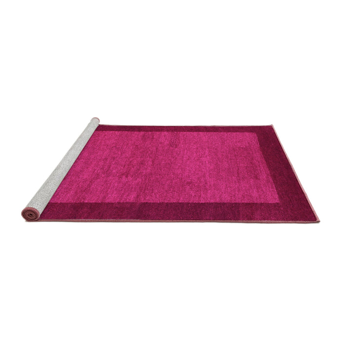 Sideview of Machine Washable Abstract Pink Contemporary Rug, wshcon534pnk