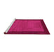 Sideview of Machine Washable Abstract Pink Contemporary Rug, wshcon534pnk