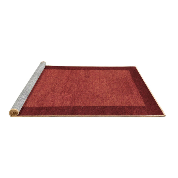 Sideview of Machine Washable Abstract Brown Contemporary Rug, wshcon534brn