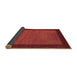 Sideview of Abstract Brown Contemporary Rug, con534brn