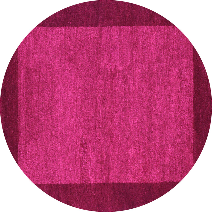 Round Machine Washable Abstract Pink Contemporary Rug, wshcon534pnk