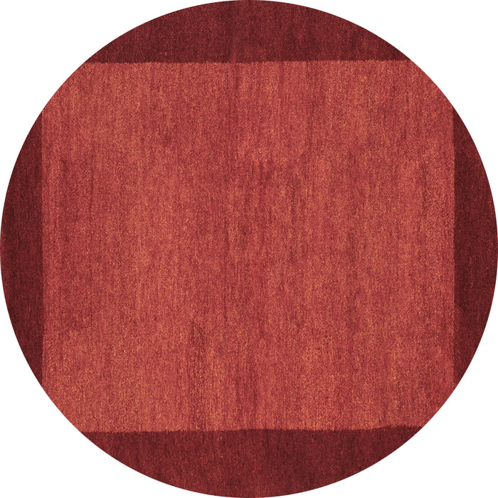 Round Abstract Brown Contemporary Rug, con534brn
