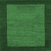 Square Abstract Emerald Green Contemporary Rug, con534emgrn