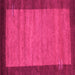 Square Machine Washable Abstract Pink Contemporary Rug, wshcon535pnk