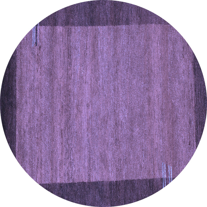 Round Machine Washable Abstract Blue Contemporary Rug, wshcon535blu