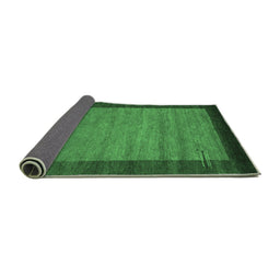 Sideview of Abstract Emerald Green Contemporary Rug, con535emgrn