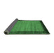 Sideview of Abstract Emerald Green Contemporary Rug, con535emgrn