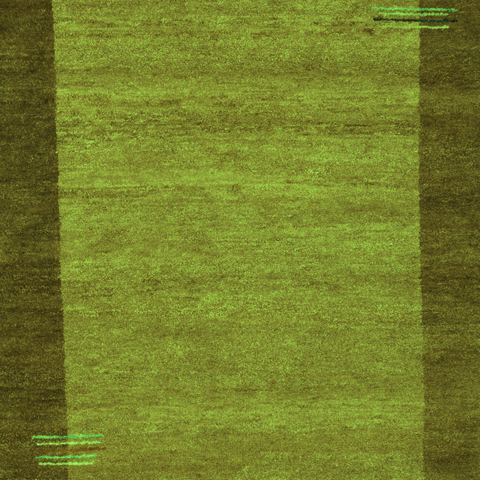 Serging Thickness of Machine Washable Abstract Green Contemporary Area Rugs, wshcon535grn