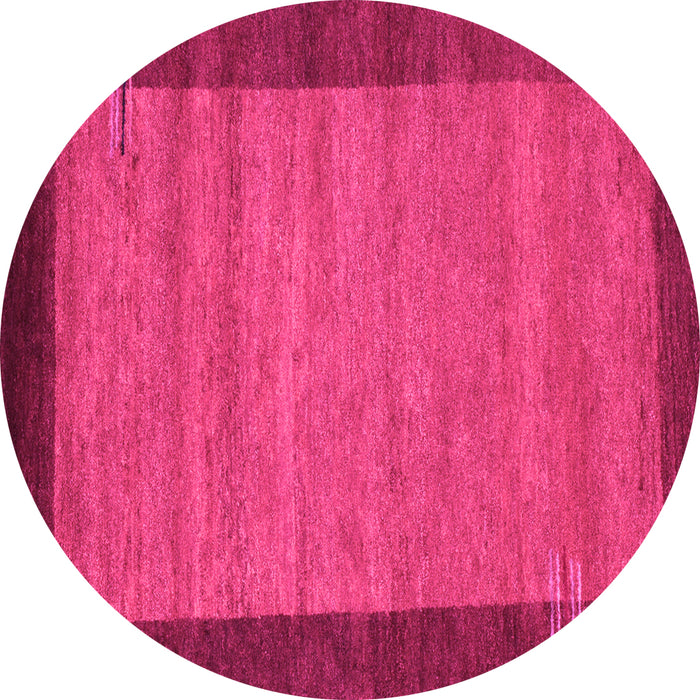 Round Abstract Pink Contemporary Rug, con535pnk