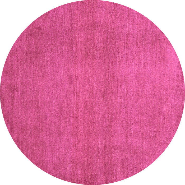 Round Machine Washable Abstract Purple Contemporary Area Rugs, wshcon536pur