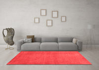 Machine Washable Abstract Red Contemporary Rug, wshcon536red