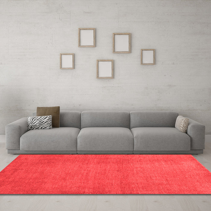 Contemporary Red Washable Rugs