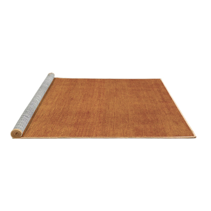 Sideview of Machine Washable Abstract Brown Contemporary Rug, wshcon536brn