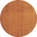 Round Abstract Brown Contemporary Rug, con536brn