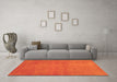 Machine Washable Abstract Orange Contemporary Area Rugs in a Living Room, wshcon536org