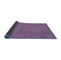 Sideview of Abstract Blue Contemporary Rug, con536blu