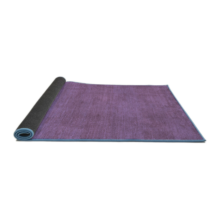 Sideview of Abstract Blue Contemporary Rug, con536blu