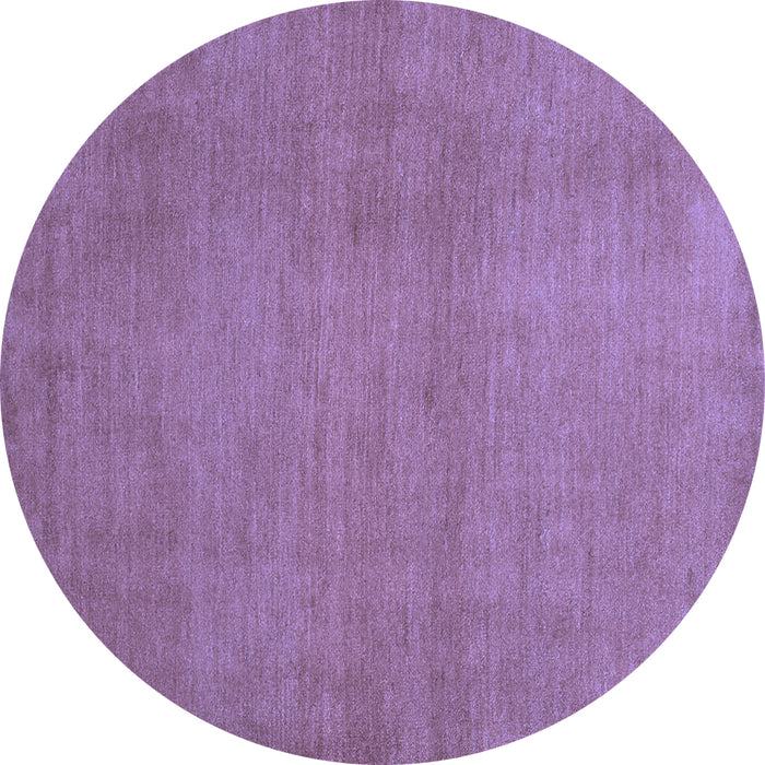 Round Abstract Blue Contemporary Rug, con536blu